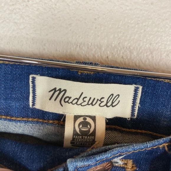 Madewell 9” High Rise Skinny Jeans Raw Hem Dark Women’s‎ Sz 27 - Picture 4 of 7